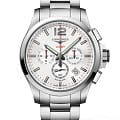 Longines Longines Conquest V.H.P.  L3.727.4.76.6  L37274766 кварцевые мужские часы серебристый циферблат, браслет нержавеющая сталь — вид спереди